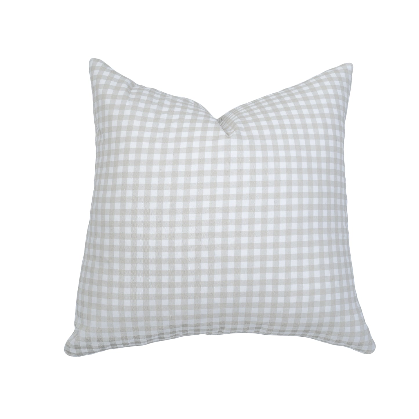 Stone Gingham Scatter Cushion by Ava & Bear, a 50x50 nursery essential, crafted from 100% cotton twill for ultimate comfort and eco-friendly charm, enhancing your child's cozy space with sustainable elegance.