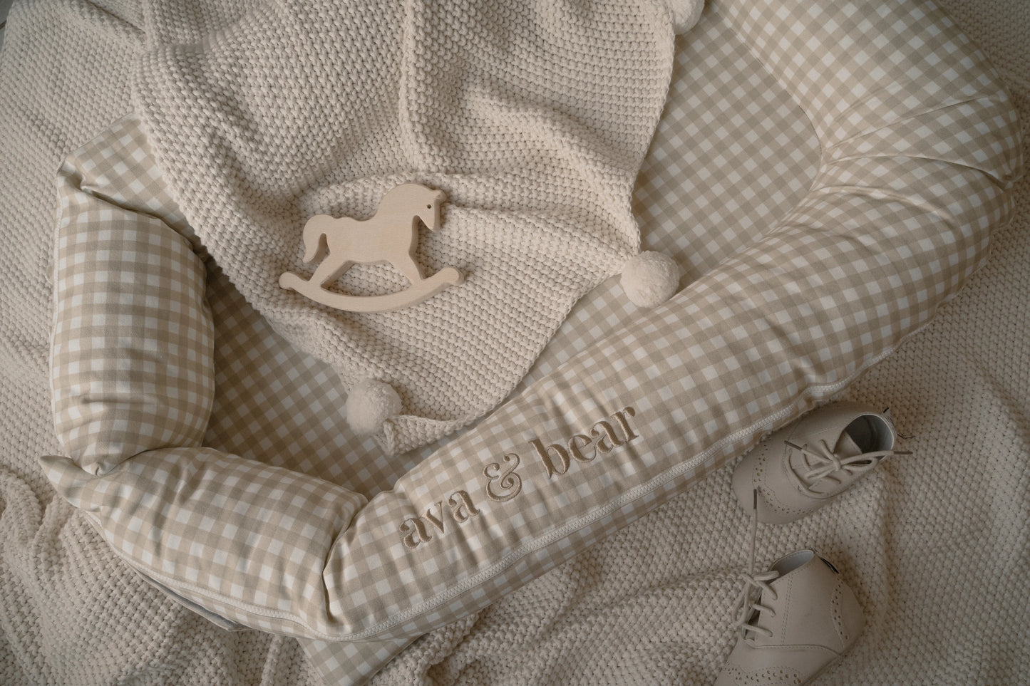 Butter Gingham Lounging Pod