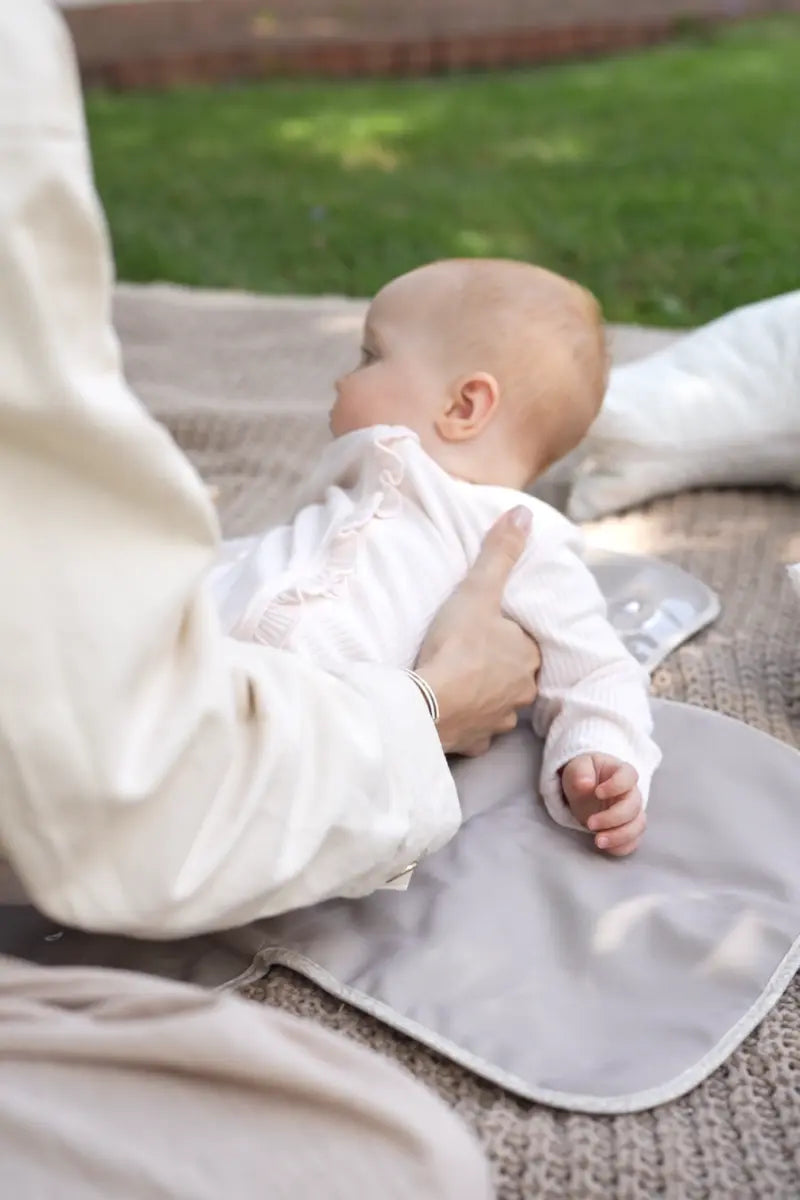 Nappy Clutch - Stone Gingham Ava & Bear