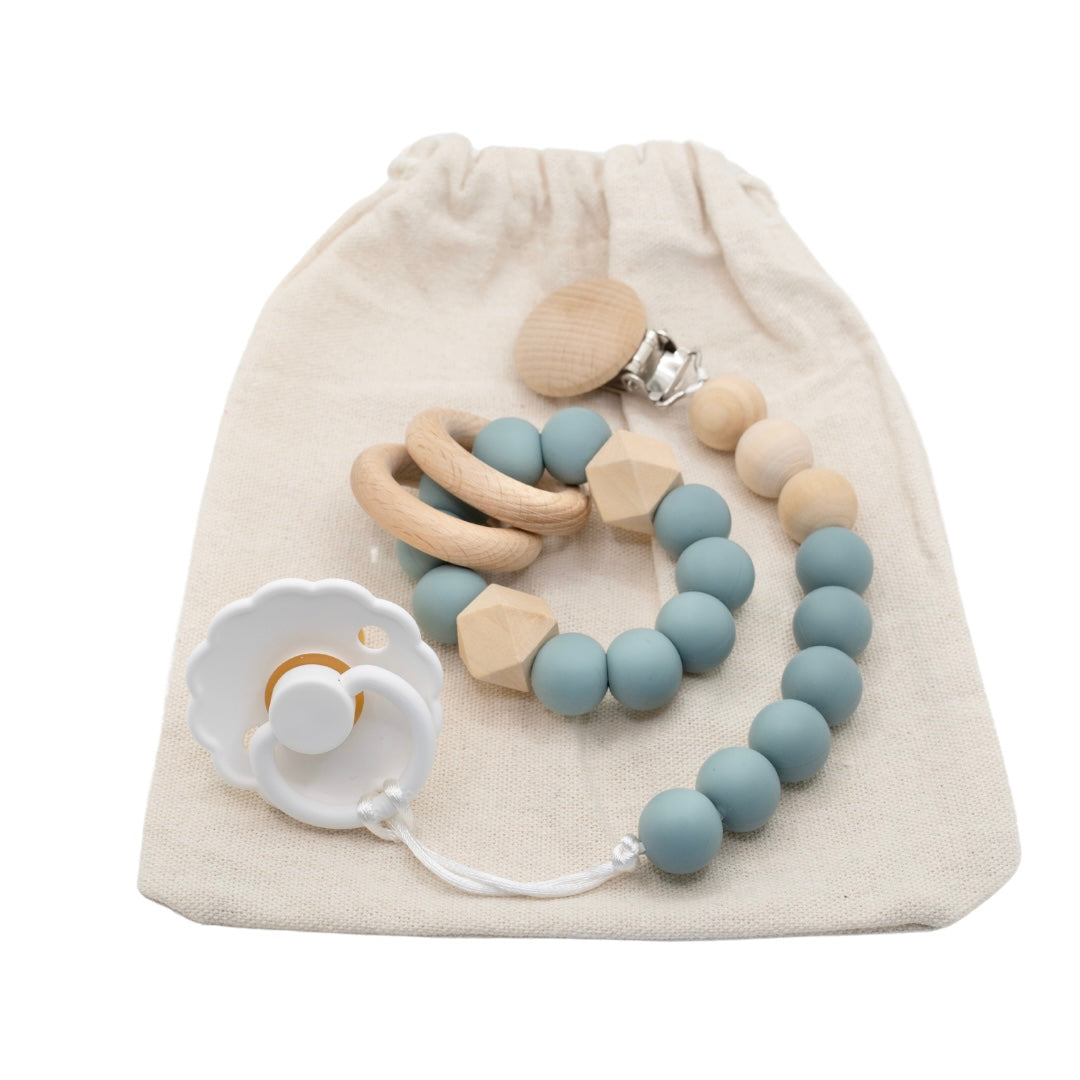 Dummy Clip & Teether Toy Set