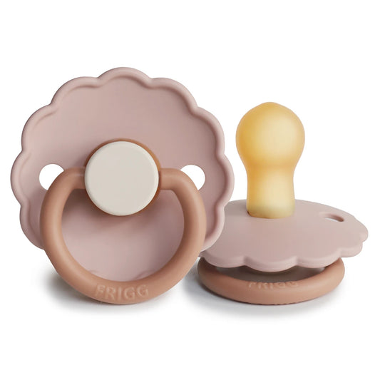 Colour Blocked FRIGG Daisy pacifier by Ava & Bear, inspired by Denmark's serene daisy, offering a blend of natural elegance and soothing comfort for your baby.