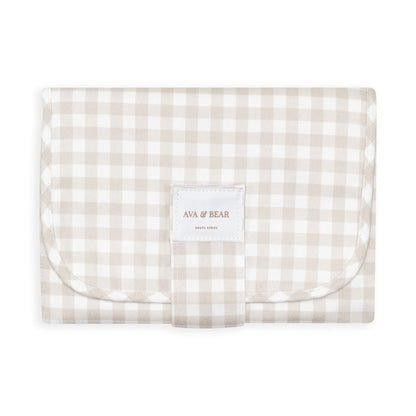 Nappy Clutch - Stone Gingham