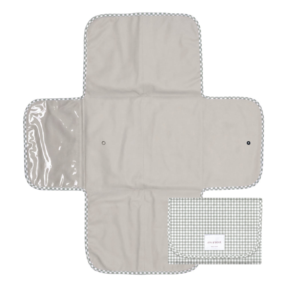Nappy Clutch - Sage Micro Gingham