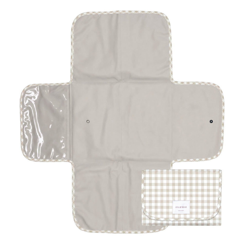 Nappy Clutch - Stone Gingham