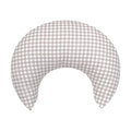 Ash Brown Gingham Crescent Nursing Cushion Ava & Bear