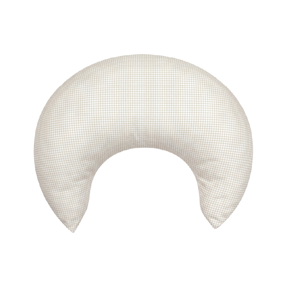 Pearl Micro Gingham Crescent Nursing Cushion