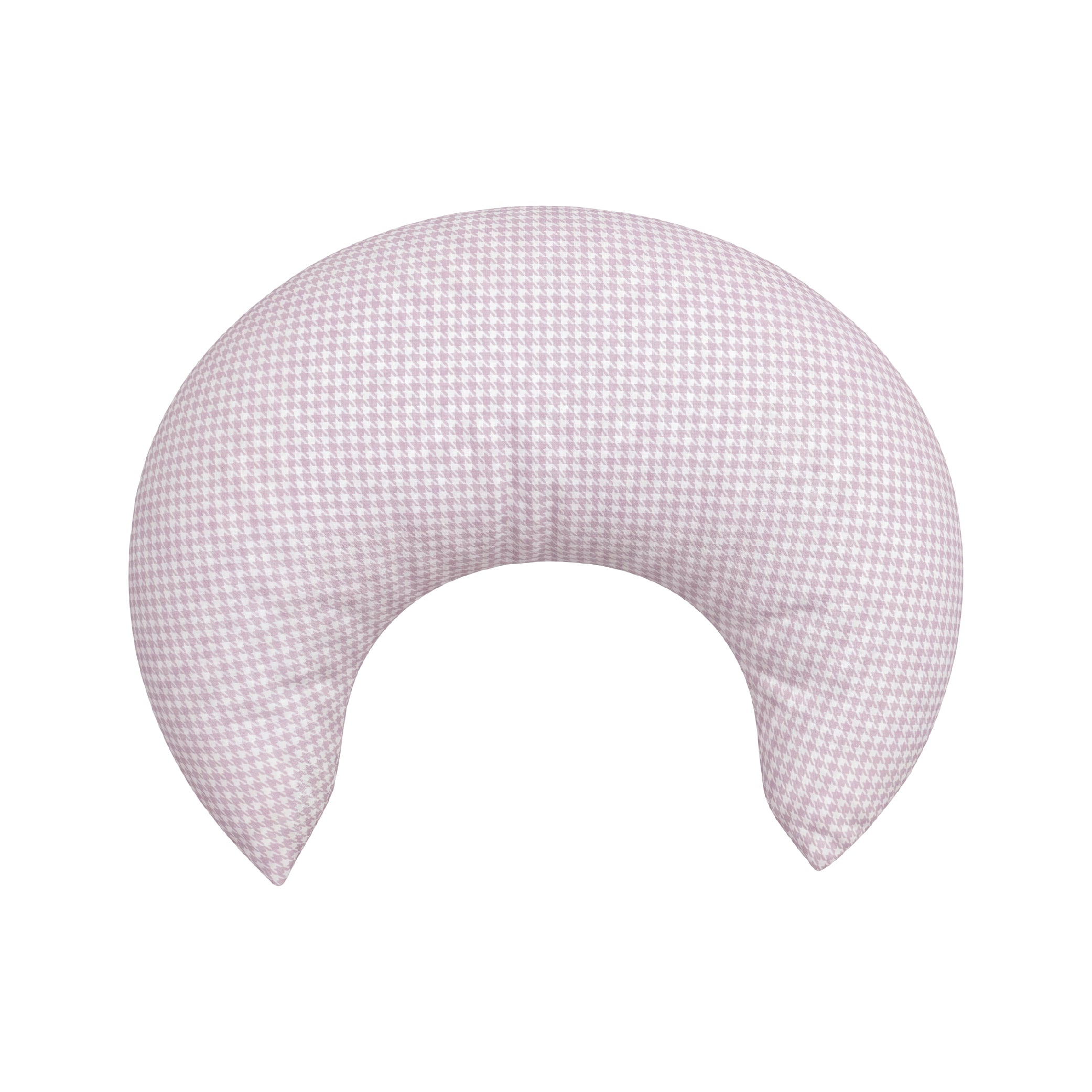 Crescent Nursing Cushion - Pink Houndstooth