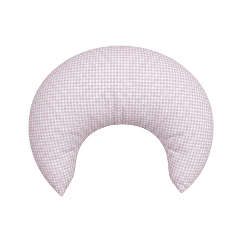 Crescent Nursing Cushion - Pink Houndstooth