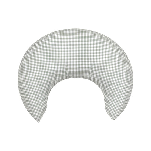 Crescent Nursing Cushion - Sage Micro Gingham