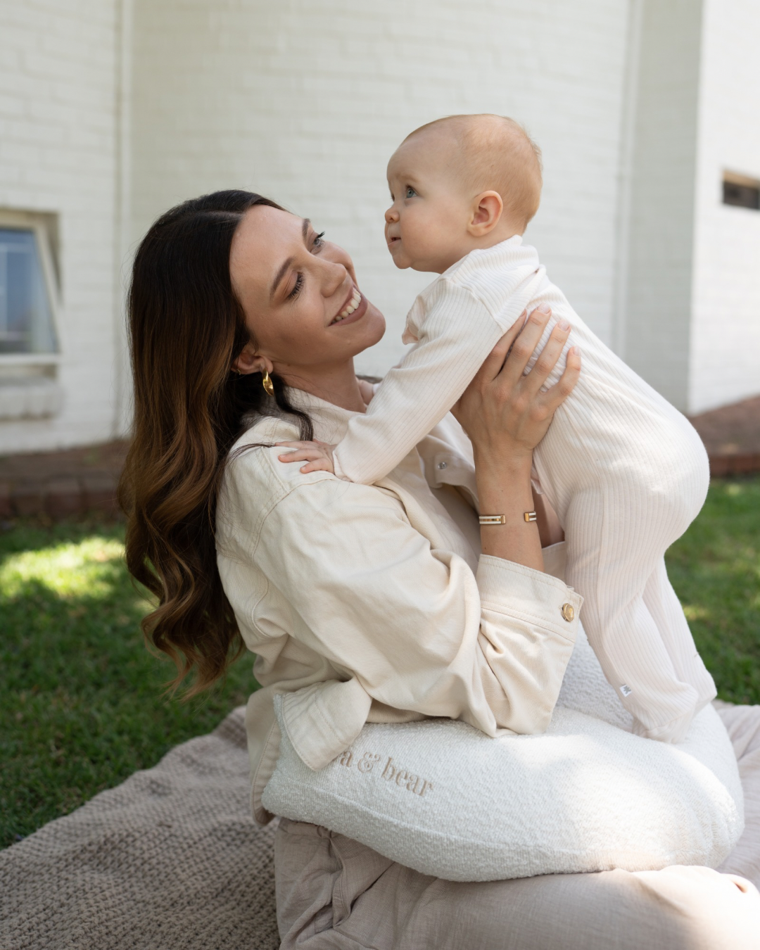 Crescent Nursing Cushion - Boucle