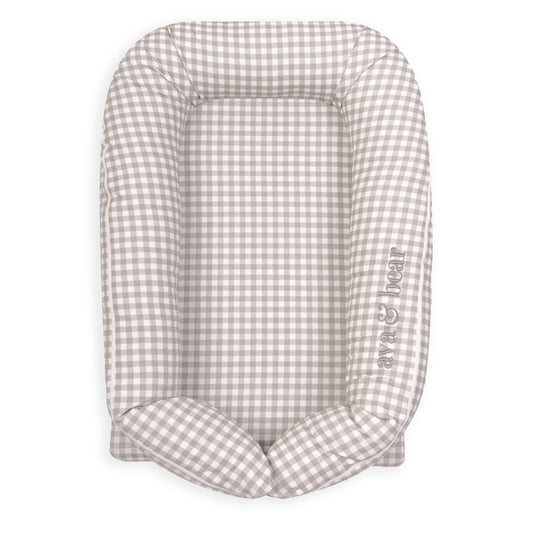 Ash Brown Gingham Lounging Pod