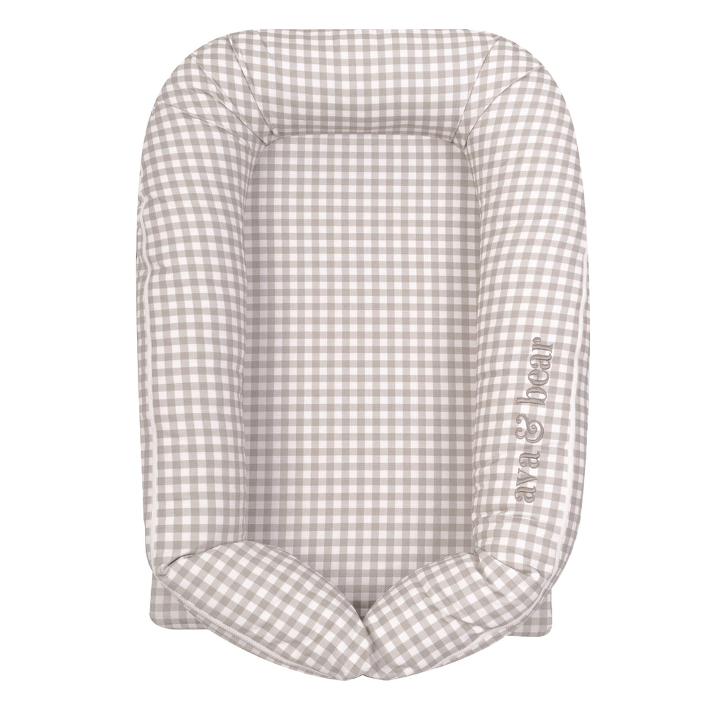 Ash Brown Gingham Lounging Pod