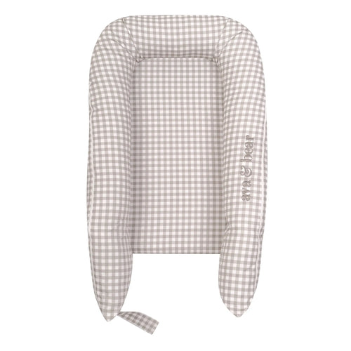 Ash Brown Gingham Lounging Pod Ava & Bear