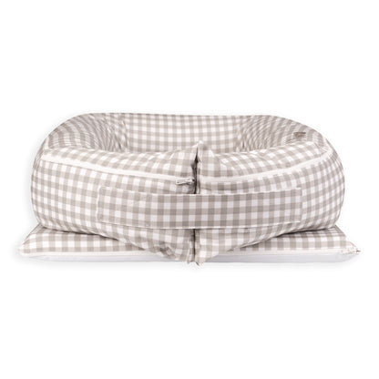 Ash Brown Gingham Lounging Pod