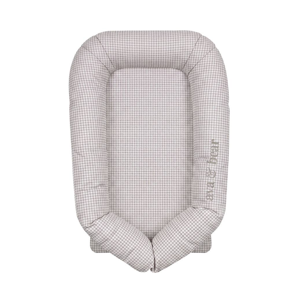 Taupe Houndstooth Lounging Pod