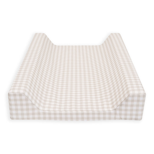 Changing Mat Cover - Stone Gingham