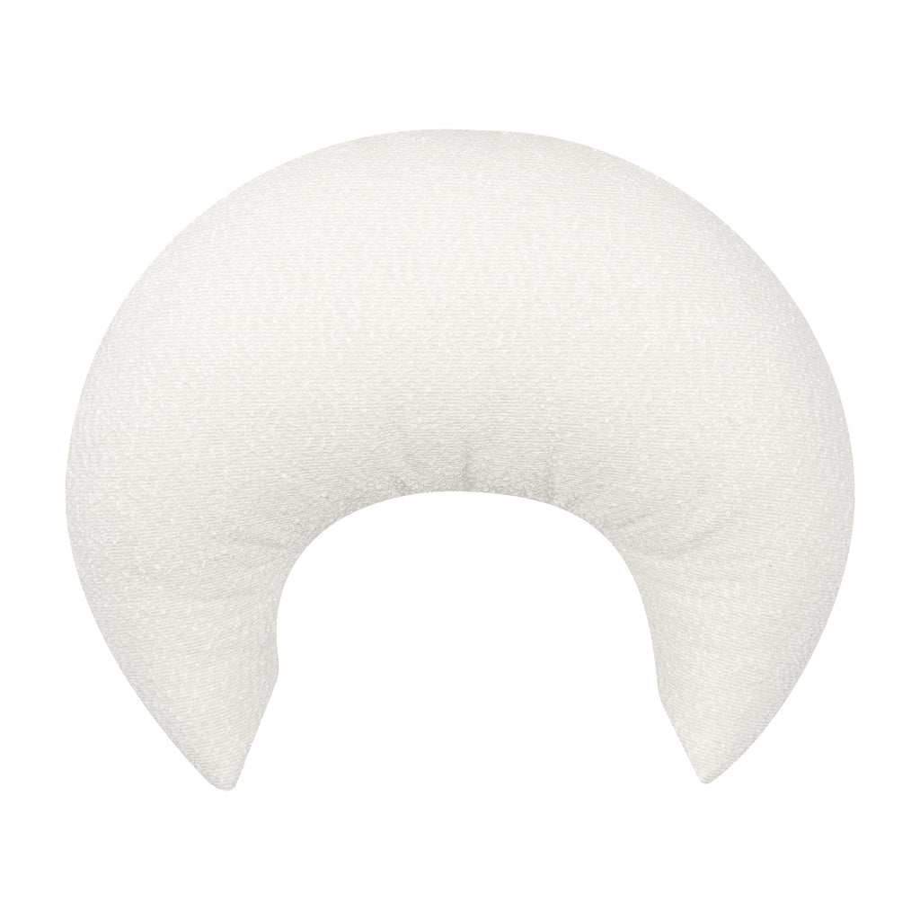 White neck pillow on a white background