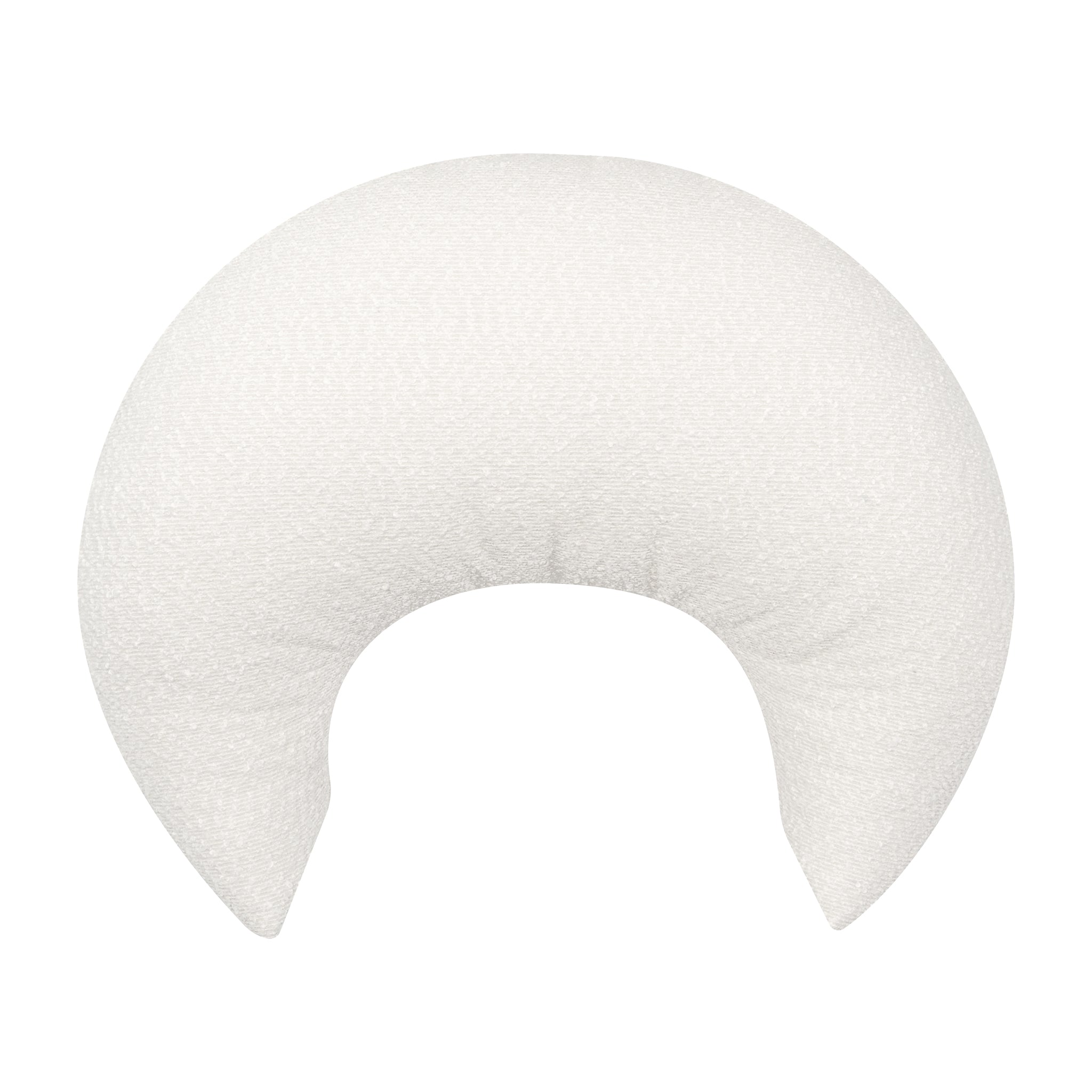 White neck pillow on a white background