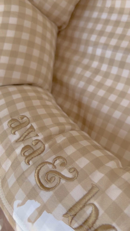 Butter Gingham Lounging Pod